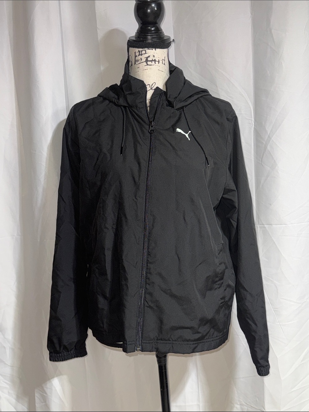 Puma Black Hooded Windbreaker Jacket
